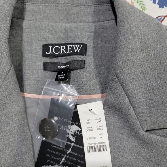 J Crew Madelyn blazer in four-season stretch CC289 Size 4 NWT Graphite - Picture 14 of 14